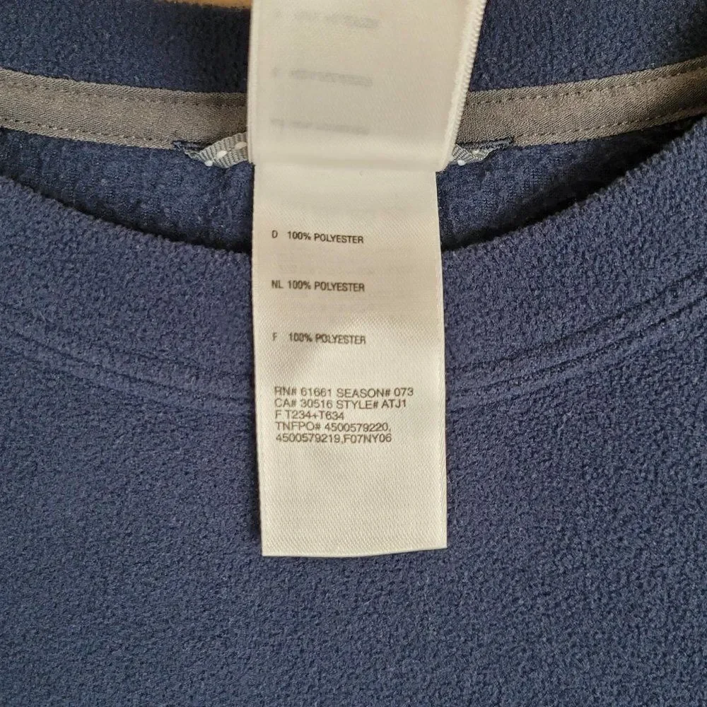 The North Face Men's Pullover Fleece Crew Neck Sweatshit Blue Size S